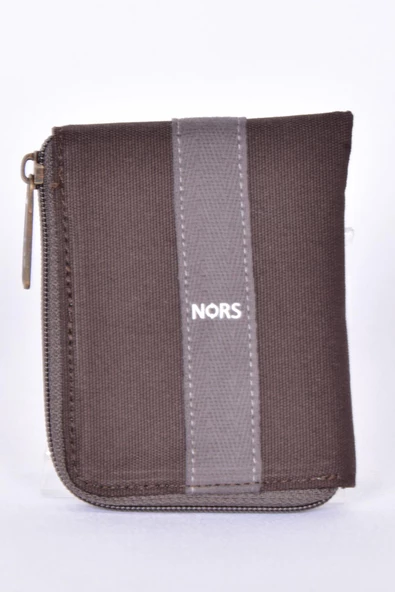 Nors Locky Fermuarlı Kahverengi Cüzdan