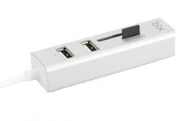 DAYTONA BIX BX05HB 3lü USB2.0 HUB+CARD READER (Giriş:USB2.0 => Çıkış:3*USB2.0+SD+MicrosSD)