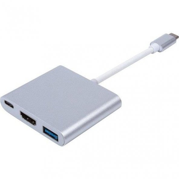 DAYTONA FIX FC01 USB Tip-C => HDMI+Tip-C+USB ÇEVİR (Giriş : Type-C => Çıkış : HDMI+USB3.0+Type-C)
