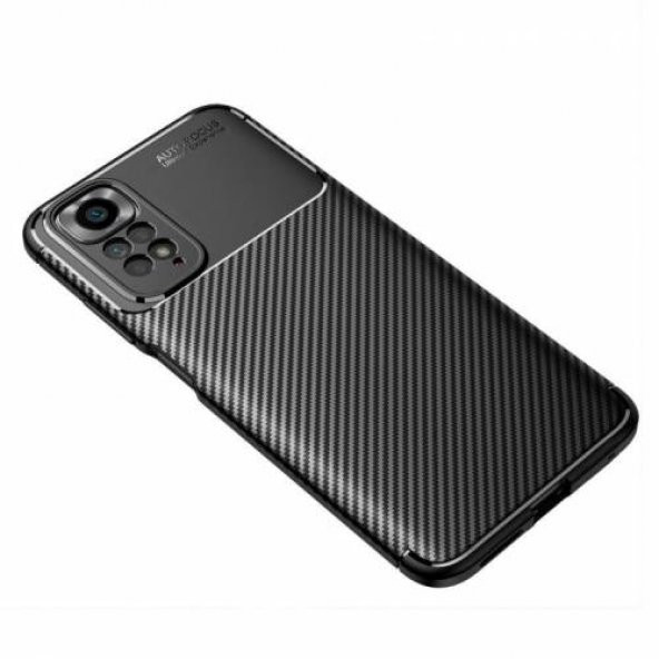 Xiaomi Redmi Note 11s Kılıf Silikon Negro Karbon Desen Kamera Korumalı (lkcu) - 4