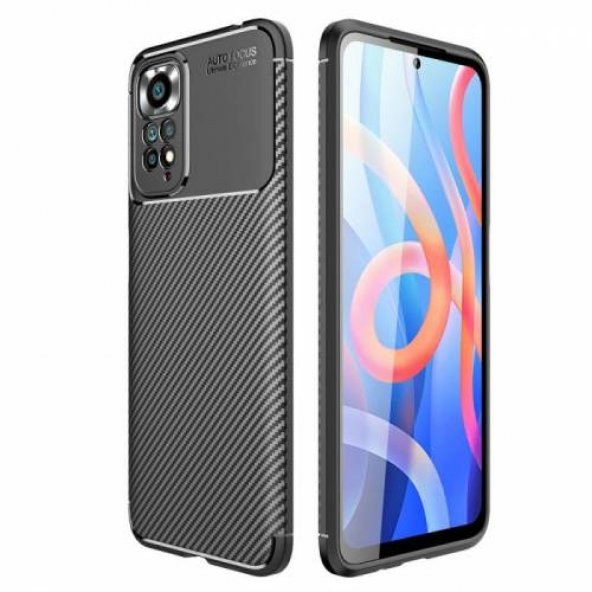 Xiaomi Redmi Note 11s Kılıf Silikon Negro Karbon Desen Kamera Korumalı (lkcu) - 6