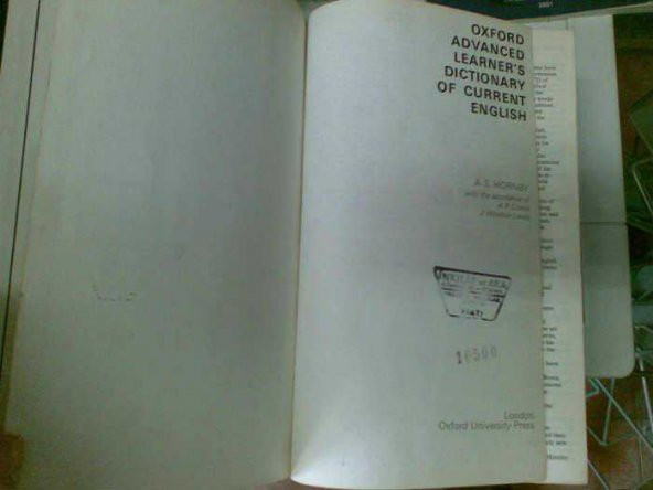 OXFORD ADVANCED LEARNERS DICTIONARY 1974