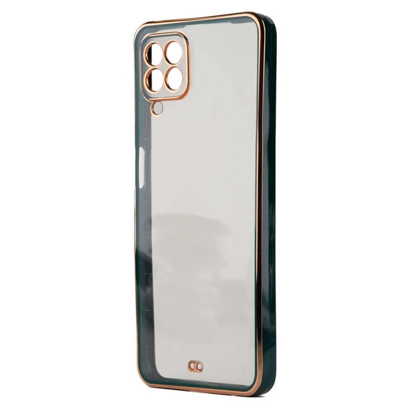 Galaxy A12 Kılıf Kamera Korumalı Kenarları Renkli Şeffaf Voit Silikon - 6
