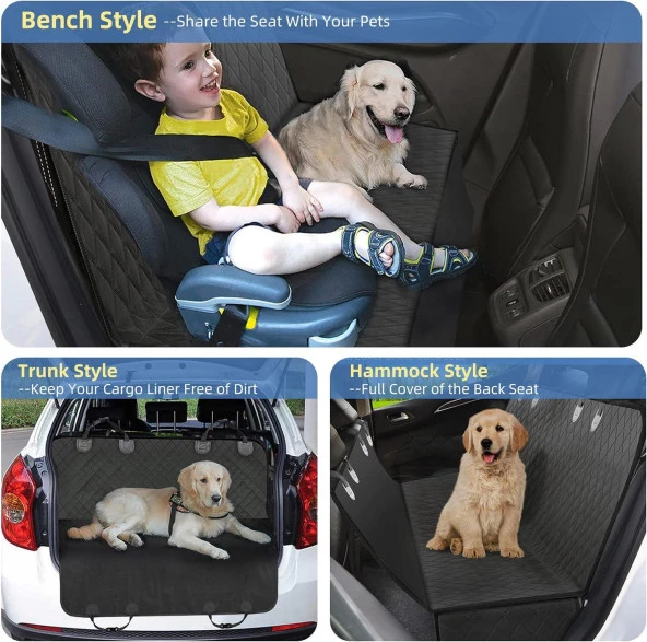 Active Pets Su Geçirmez Çizilmez Kaymaz Köpek Oto Koltuk Örtüsü - 5