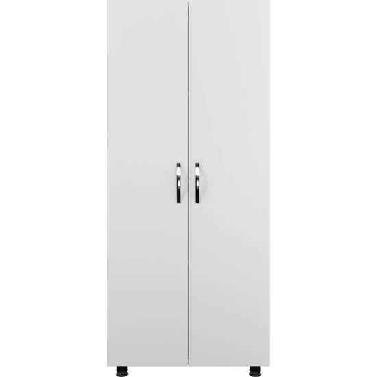 4 Raflı Çok Amaçlı Dolap Çok Amaçlı Mutfak Dolabı Banyo Dolabı Beyaz 140x60x32 - 4