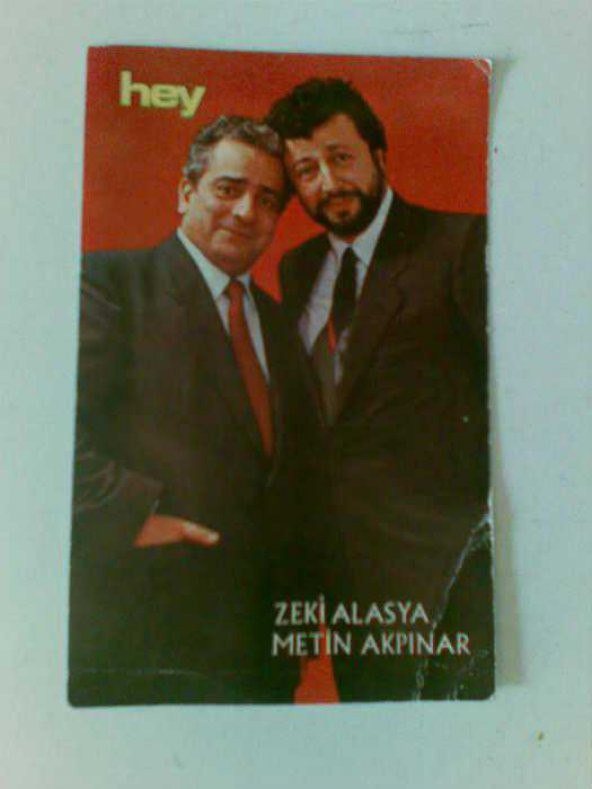 ZEKİ ALASYA - METİN AKPINAR KARTPOSTALI/YAZILI