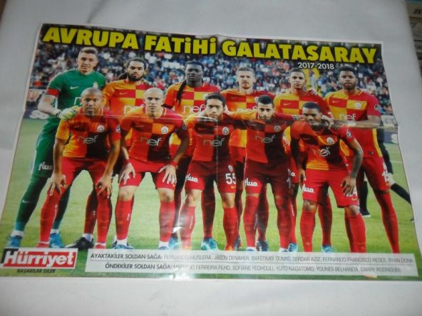 Galatasaray posteri - 2017- 2018 lig şampiyonu 25X35 cm