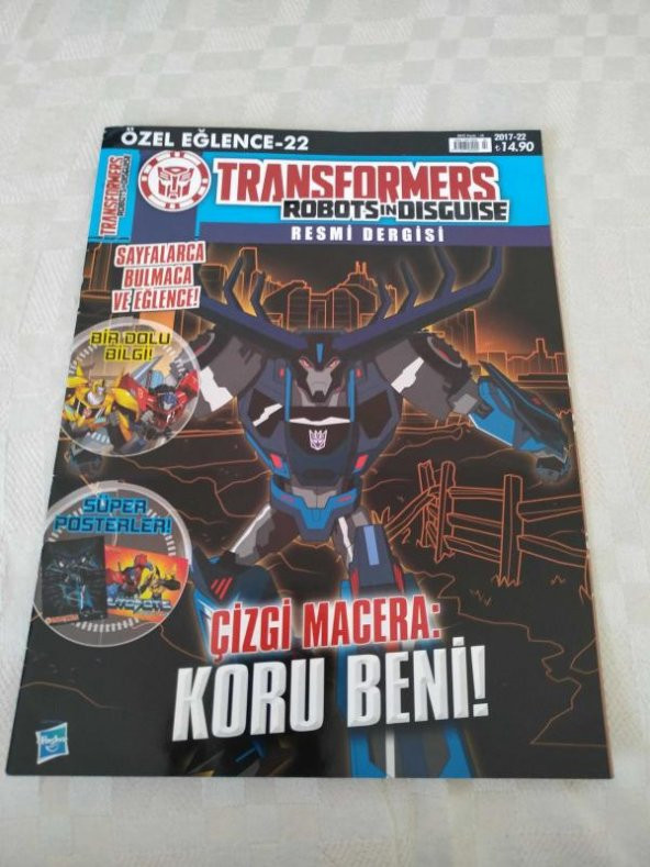 TRANSFORMERS ROBOTS IN DISGUISE RESMİ DERGİ ÖZEL EĞLENCE 22*2017/22 * GİZLİ MACERA KORU BENİ * İKİNCİEL TEMİZ - 1