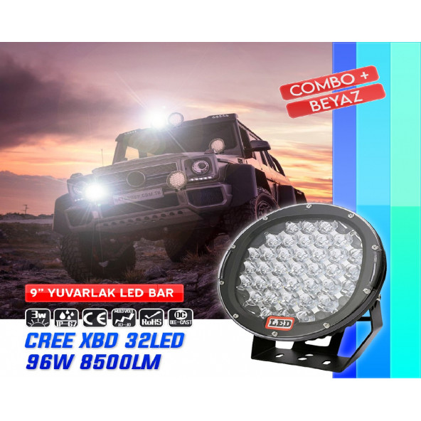 Off Road Led Lamba 96w 32 Led Explorer Siyah - 2