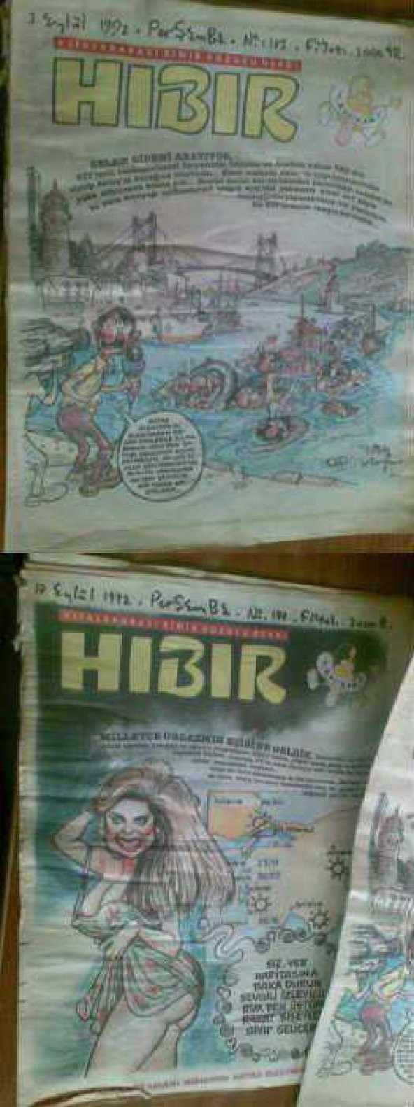 HIBIR  MİZAH DERGİSİ 1992 4 SAYI
