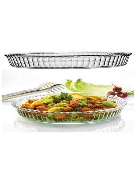 Paşabahçe 59044 Borcam Yuvarlak Tepsi 26 cm 1720 cc - 3
