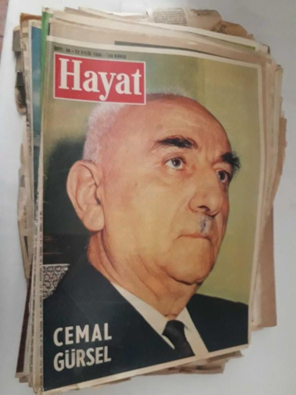 HAYAT 39 22 EYLÜL 1966 CEMAL GÜRSEL*YAHYA DEMİREL*JOHN LENNON*INTERPOL*BABA OĞUL ONASSİSLER