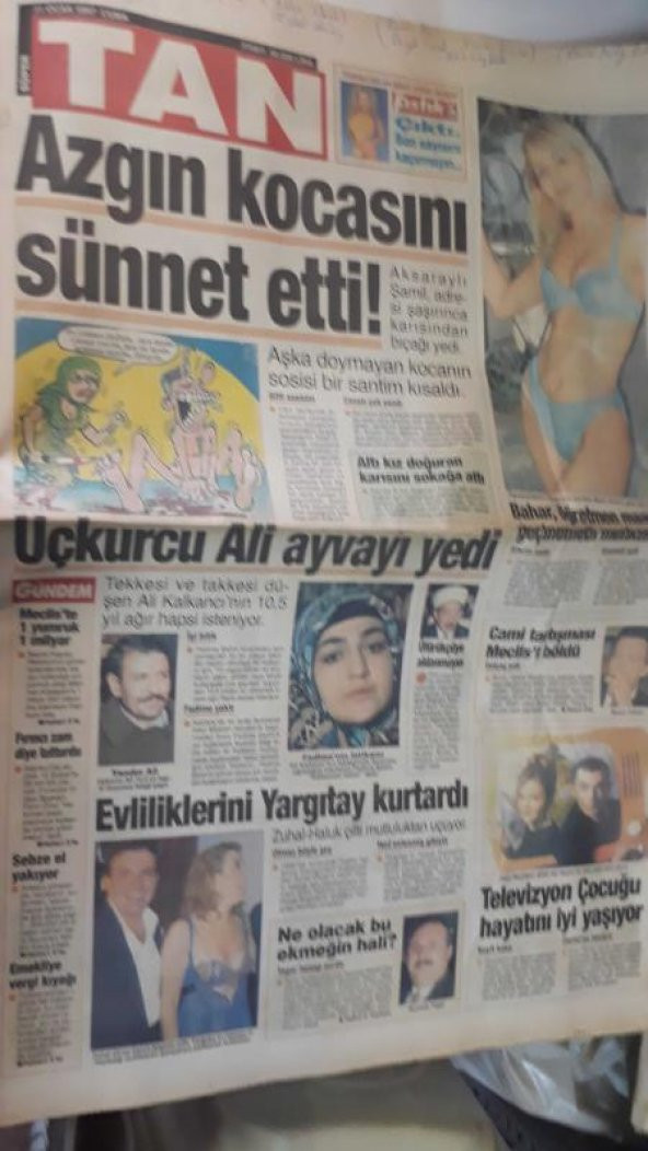 SÜPER TAN GAZETESİ 31 OCAK 1997 CUMA BABAM HERKESİ ÖLDÜRDÜ*MÜKREMİN BİR KOKTEYL*ORHAN GENCEBAY*İBRAHİM TATLISES - 1