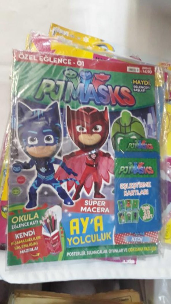 PJMASKS ÇOCUK DERGİSİ 2019-1-ÖZEL EĞLENCE-EŞLEŞTİRME KARTLARI HEDİYESİYLE(AMBALAJINDA)