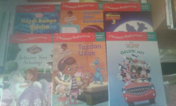 6 ADET OKUMAYA BAŞLIYORUM SOFİANIN YENİ ARKADAŞI-OYUNCAK HİKAYESİ 3-MICKEY FARENİN KULÜP EVİ-DOKTOR DOTTIE İLE İLAÇLARI-WİNNİE THE POOH HAYDİ KAMPA GİDELİM - 1