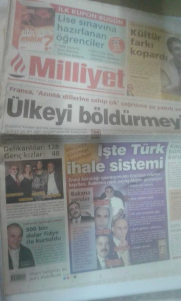 MİLLİYET 16 ŞUBAT 2005 ÜLKEYİ BÖLDÜRMEYİZ*İŞTE TÜRK İHALE SİSTEMİ*MUMCU,İSTİFASINI MİLLİYETE ANLATTI KÜLTÜR FARKI KOPARDI