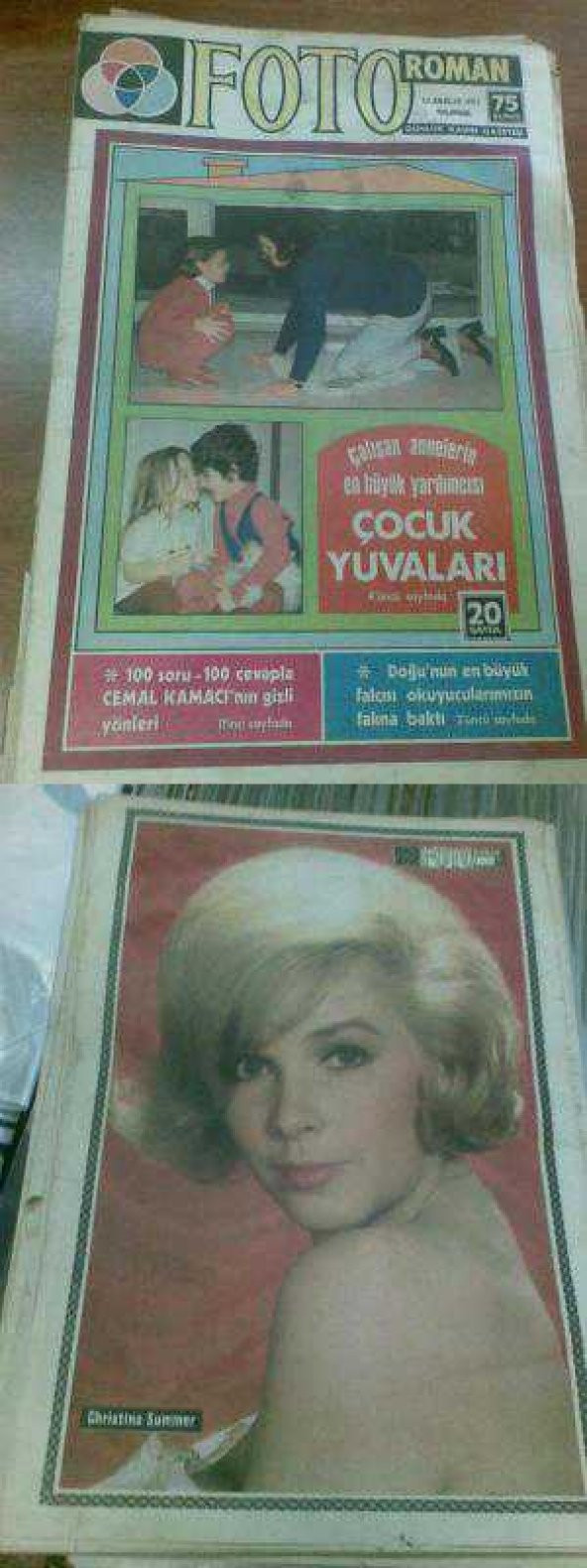 FOTO ROMAN 22 ARALIK 1972 CEMAL KAMACI-SALİH GÜ - 1
