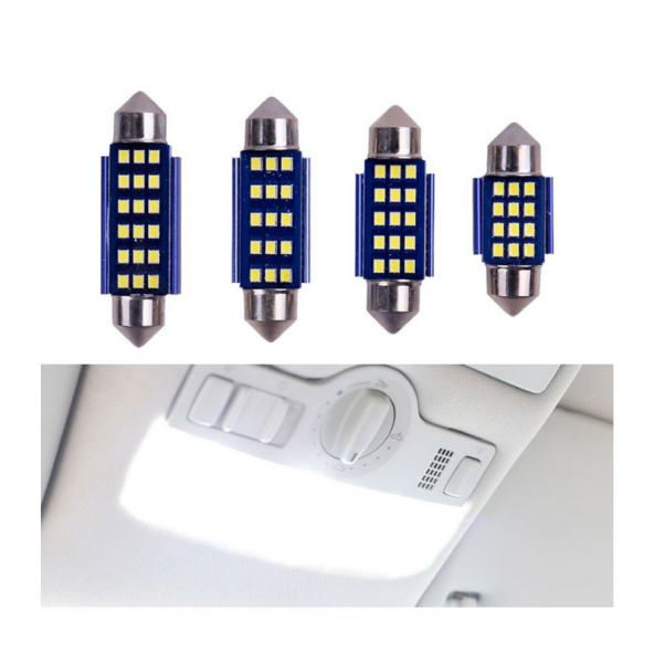 Dekoratif led ampul 18SMD CANBUS 41mm sofit ampul beyaz/ LAAM871