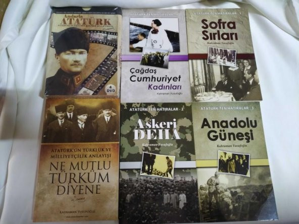 ATATÜRKTEN HATIRALAR 1-2-3-4 / SOFRA SIRLARI-ASKERİ DEHA-ANADOLU GÜNEŞİ-ÇAĞDAŞ CUMHURİYET KADINLARI+NE MUTLU TÜRKÜM DİYENE+ANILARLA ATATÜRK 4 DVD - 1