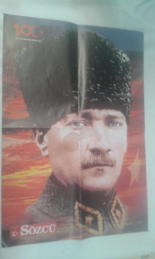 SÖZCÜ GAZETESİ ATATÜRK POSTERİ*İKİNCİ EL - 2