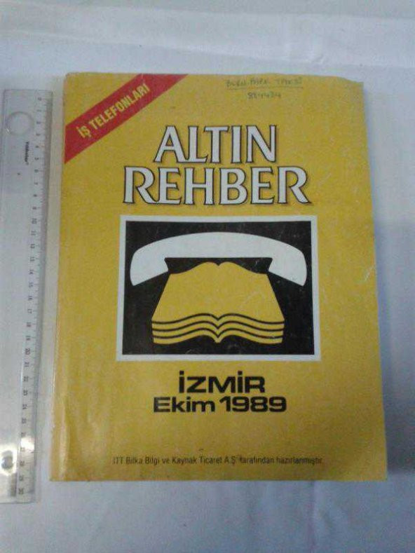 ALTIN REHBER İZMİR EKİM 1989   - (kitap ikinciel dir) - 1
