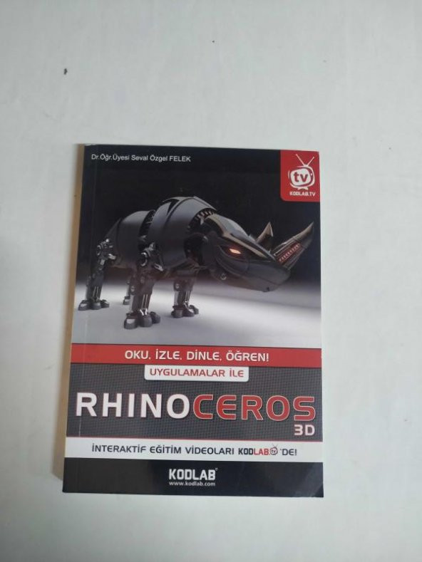 OKU İZLE DİNLE ÖĞREN UYGULAMALAR İLE RHINO CEROS  3D * YENİ GİBİ