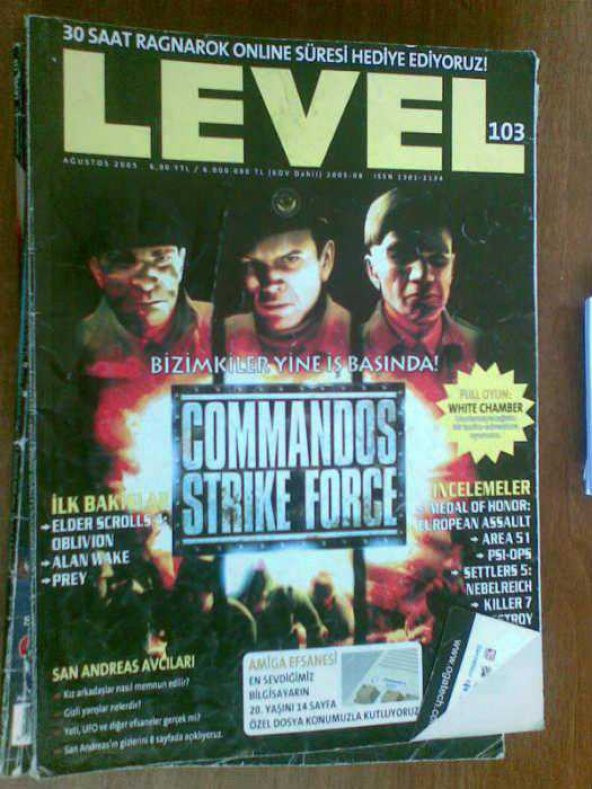 LEVEL OYUN DERGİSİ SAYI:103 AĞUSTOS 2005-COMMANDOS STRIKE-PREY-ALAN WAKE (ÜRÜN DERGİDİR) - 1