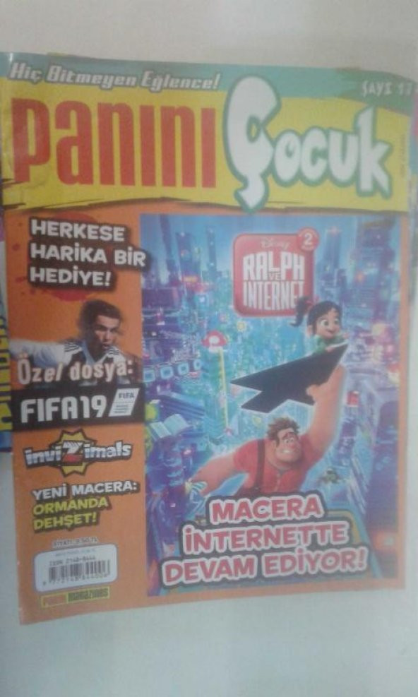 PANINI ÇOCUK SAYI:17 RALPH VE İNTERNET*ÖZEL DOSYA FIFA 19*NİNJAGO