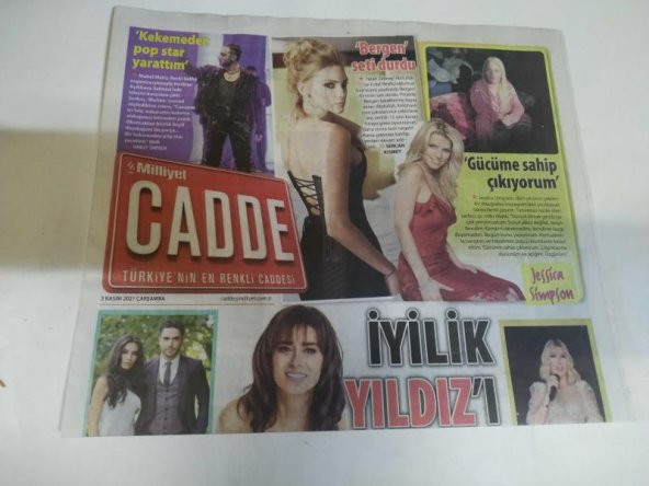 Milliyet Cadde ( Kasım 2021) BERGEN FİLMİ*JESSICA SIMPSON*MABEL MATİZ*YILDIZ TİLBE*SEDA SAYAN*AJDA PEKKAN*HÜLYA AVŞAR*