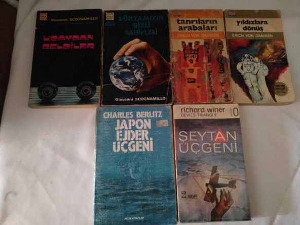 DÜNYAMIZIN GİZLİ SAHİPLERİ/UZAYDAN GELDİLER/ŞEYTAN ÜÇGENİ RICHARD WINER/JAPON EJDER ÜÇGENİ/TANRILARIN ARABALARI  (GİZEM KİTAPLARINDAN)