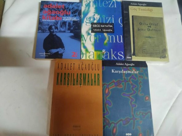 ADALET AĞAOĞLUundan 5 kitap / KARŞILAŞMALAR - KARŞILAŞMALAR - ORTA OKUL VE LİSE DEFTERİ-GECE HAYATIM-ADALET AĞAOĞLU KİTABI (sıfır) - 1