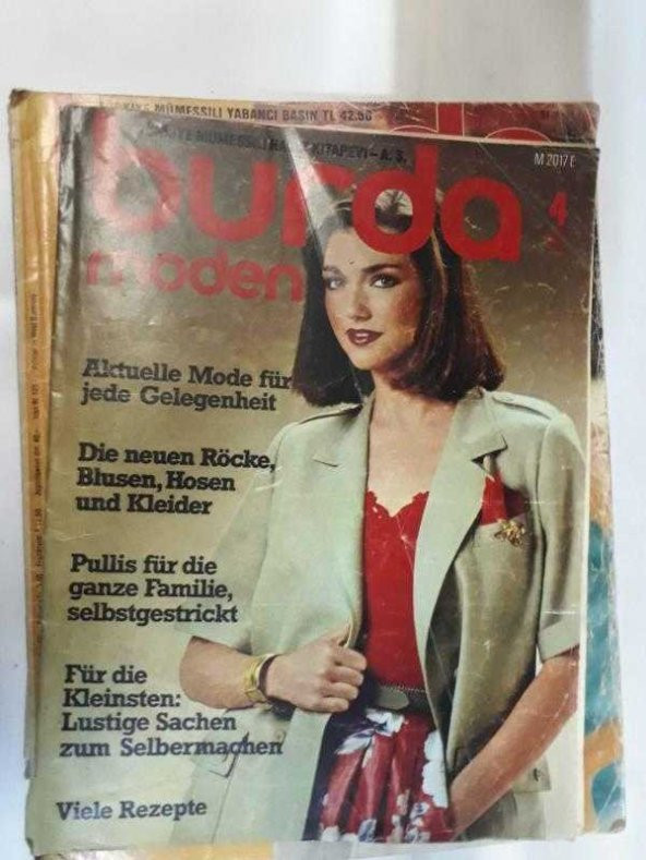 BURDA MODEN APRİL 1981 (2 ADET PATRONU MEVCUT)