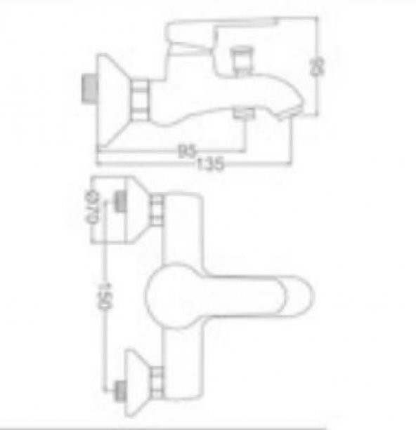 Gms Zirve Mix Banyo Duş Bataryası ZRV103 - 2