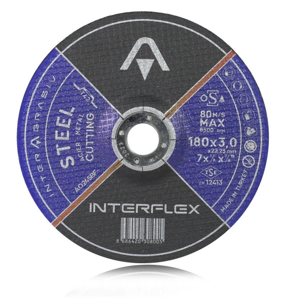 İnterflex İnox Metal Kesici Taş Disk 180 x3.0 mm