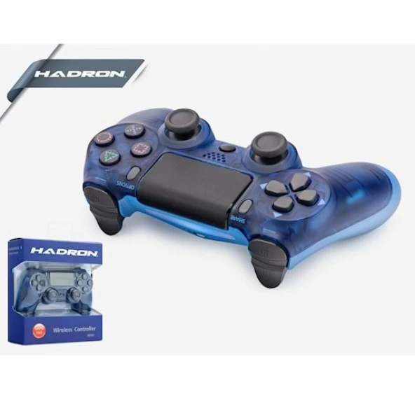 Transparan Mavi PS4 Dualshock4 V2 Kablosuz Gamepad Oyun Kolu