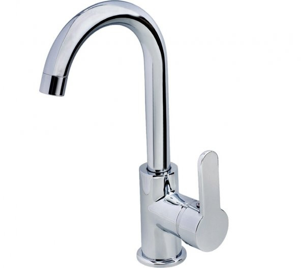 Gms Zirve Mix Kuğu Lavabo Musluk Bataryası Çift Su Girişli ZRV101