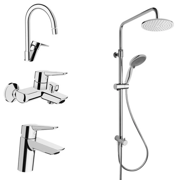 Artema Solid S Batarya Seti ve System Rain Tepe LS25 Duş Takımı