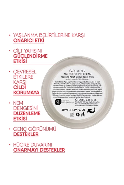 Solaris Yaşlanma Karşıtı Bakım Kremi 50 ml - 4
