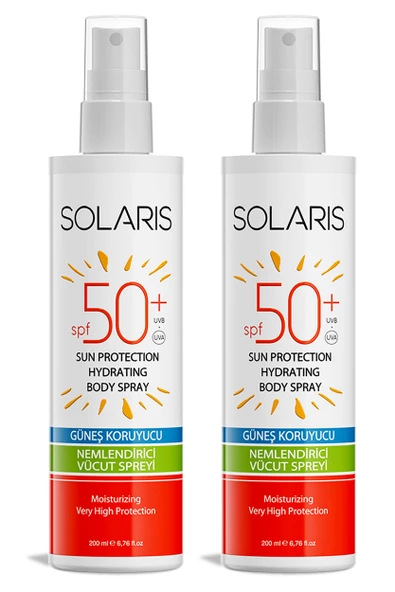 Güneş Koruyucu Sağlıklı Bronzlaşma Nemlendirici Vücut Spreyi Spf 50+ 200ml x 2 Adet