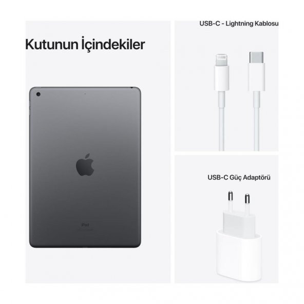 Apple İpad 9. Nesil 64Gb 10.2" Wifi Tablet - Mk2k3tu/A Uzay Grisi - 3