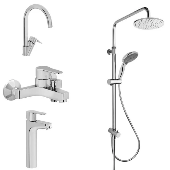 Artema Win S Yüksek Batarya Seti System Rain LS25 Tepe Duş Takımı