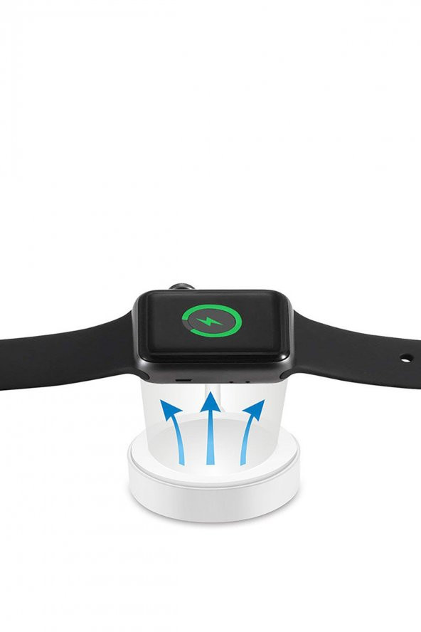 Microcase Apple Watch SE 44 mm için Manyetik Şarj Aygıtlı USB Kablo 1 Metre - Beyaz