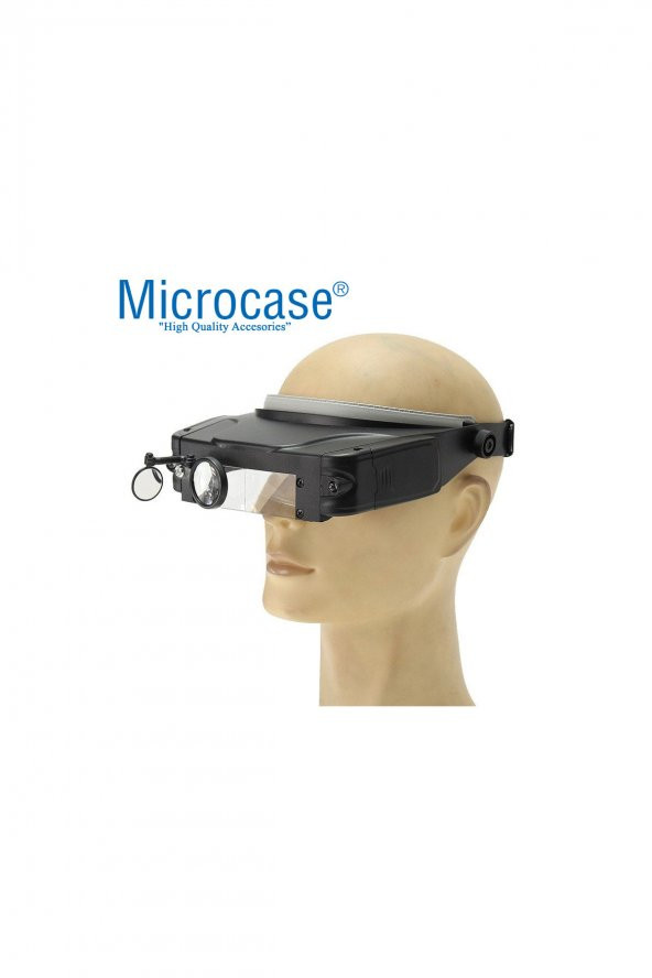Microcase Ayarlanabilen Gözlük Tipi Işıklı Kafa Büyüteci 3 Farklı Lens - Model No : AL2320 - 2