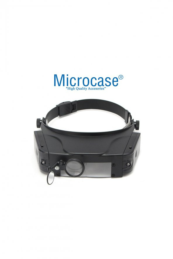 Microcase Ayarlanabilen Gözlük Tipi Işıklı Kafa Büyüteci 3 Farklı Lens - Model No : AL2320 - 3