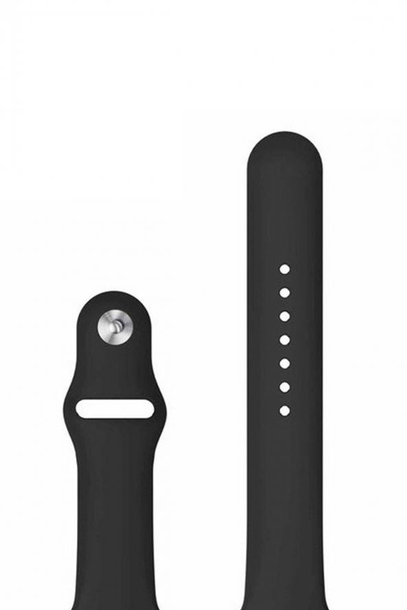 Microcase Apple Watch 5 Seri 5 44 mm Silikon Kordon Kayış - Siyah - 2