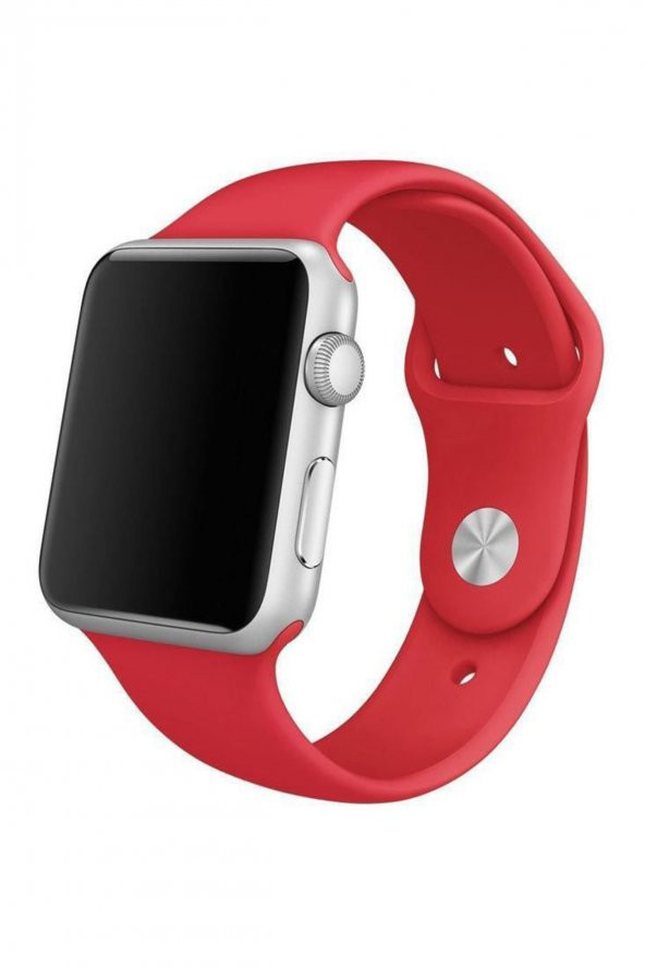 Microcase Apple Watch Series 4 44 mm Silikon Kordon Kayış - Kırmızı - 1