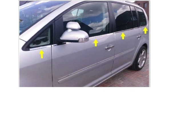 VW Touran Krom Cam Çıtası 8 prç. 2009 Üzeri P. Çelik ürün görseli