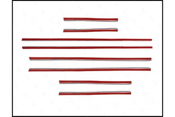 VW Touran Krom Cam Çıtası 8 prç. 2009 Üzeri P. Çelik - Resim 3