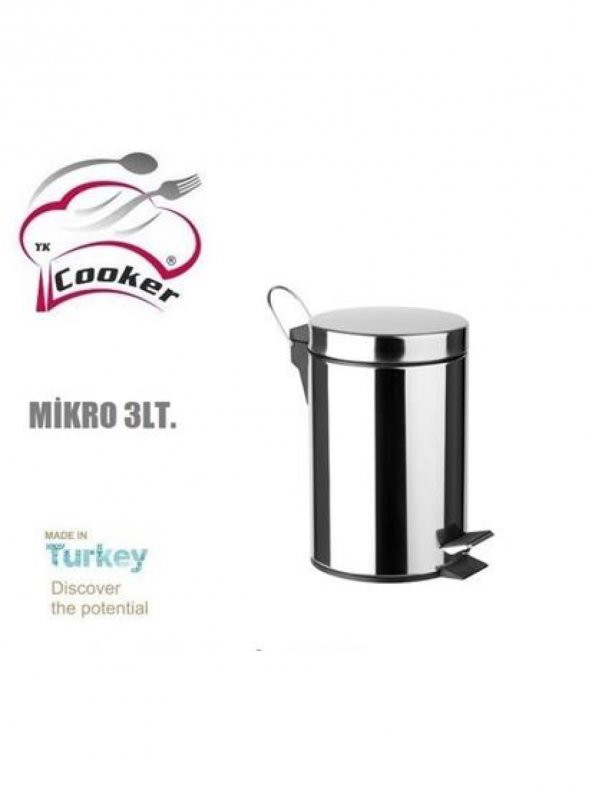 Cooker EF401 Çelik Çöp Kovası 3Lt