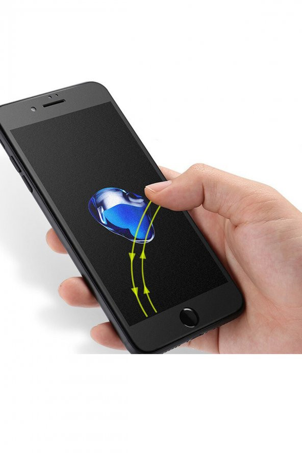 Microcase Huawei Honor 8X Tam Kaplayan Çerçeveli Tempered Ekran Koruyucu - Mat Siyah - 2